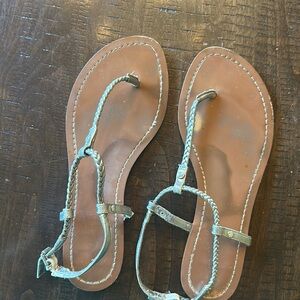 Ralph Lauren silver sandals, size 8